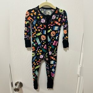 Little Sleepies Bamboo Halloween Candy Print Zippy Baby Size 6-12 Months